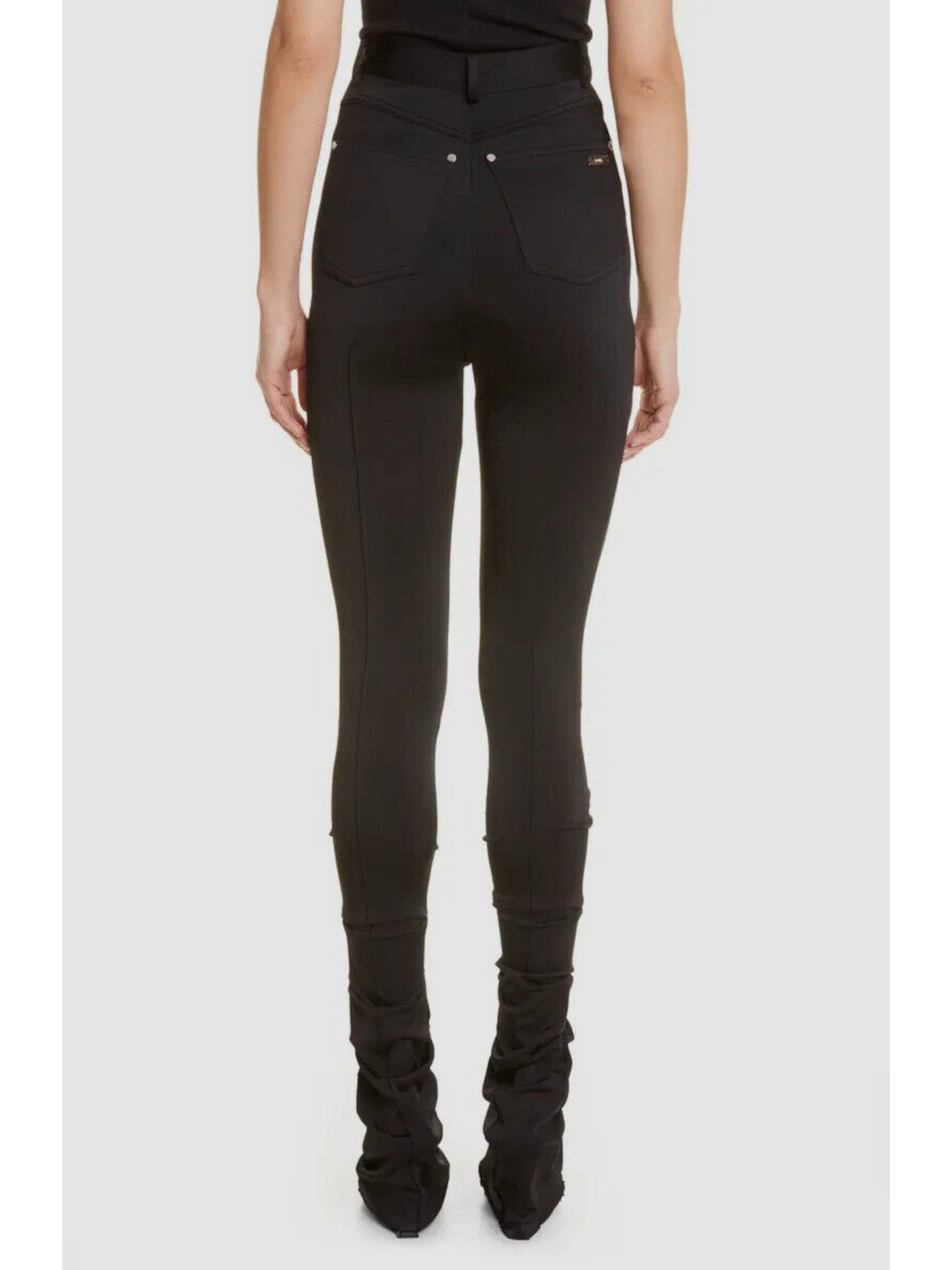 ET OCHS Womens Zippered Pocketed Ruched Center Seam Skinny Pants