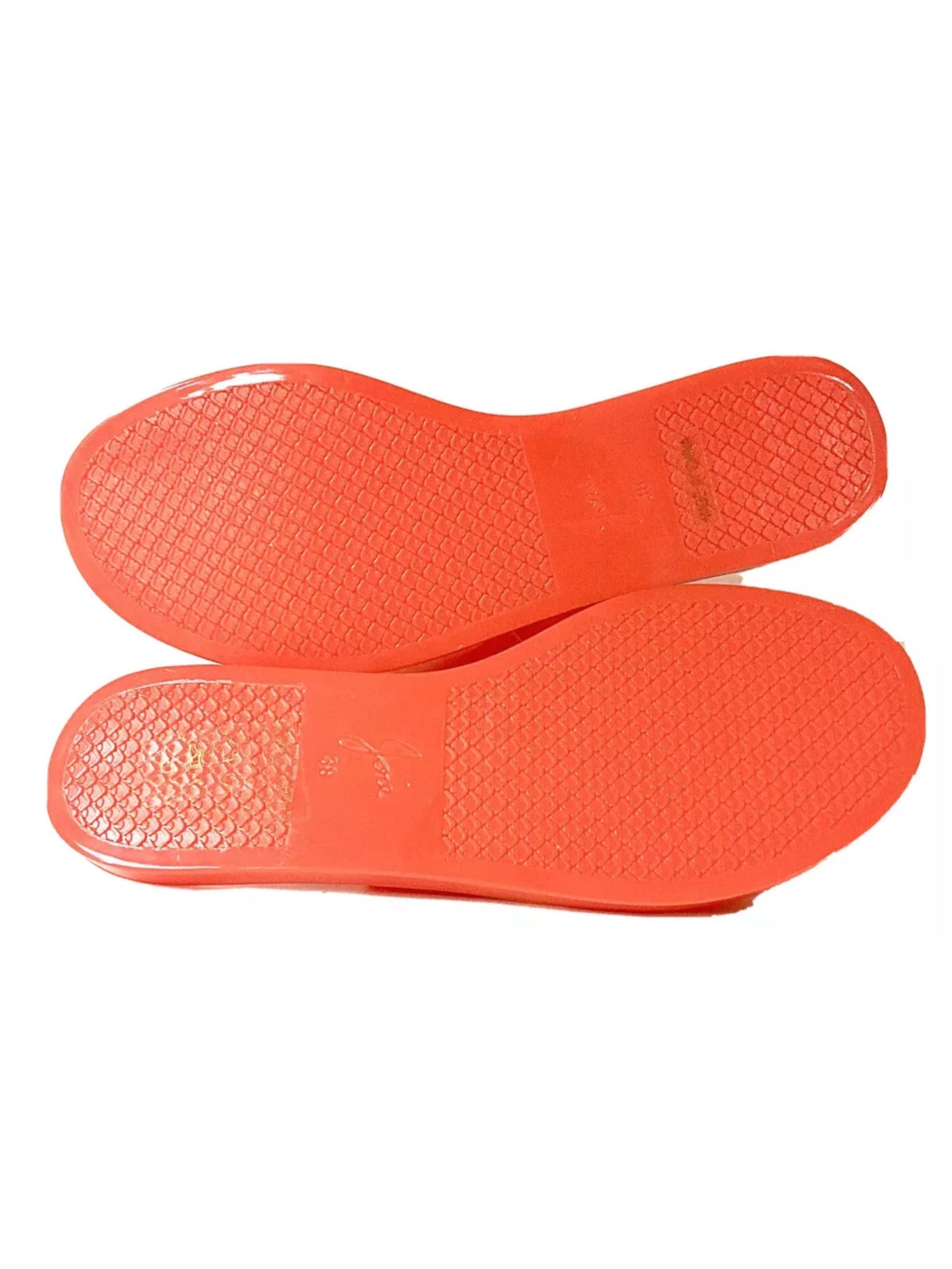 JOIE Womens Orange Round Toe Slip On Slide Sandals Shoes 38