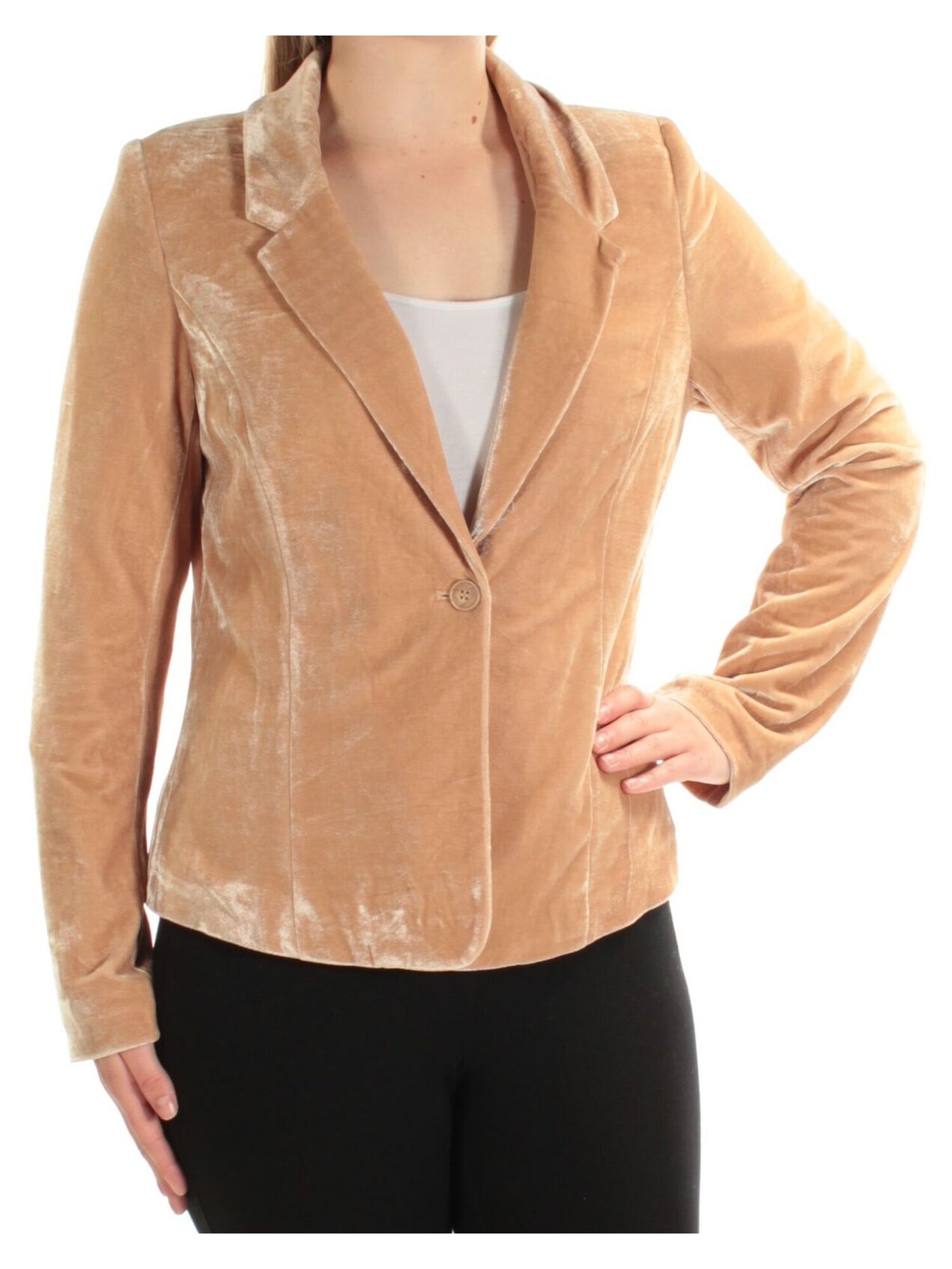 KENSIE Womens Brown Blazer Jacket M