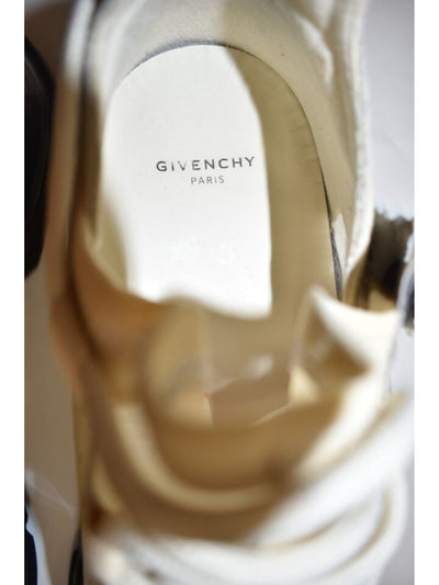 GIVENCHY Womens Beige Mixed Media Breathable Padded Perforated Spectre Round Toe Wedge Zip-Up Athletic Running Shoes 39.5