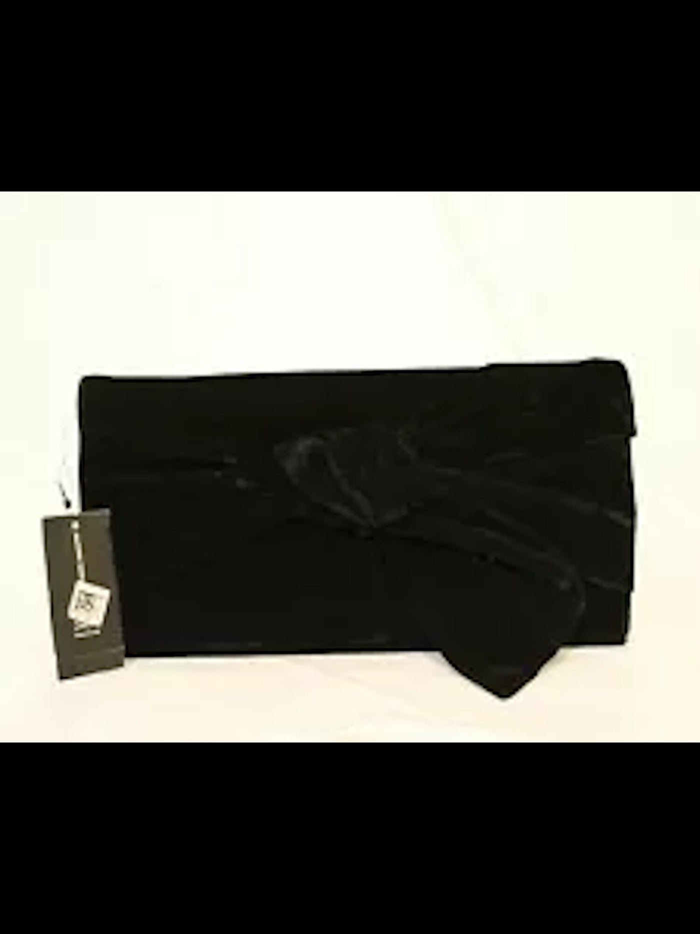 INC Black Bow Chain Strap Clutch Handbag Purse