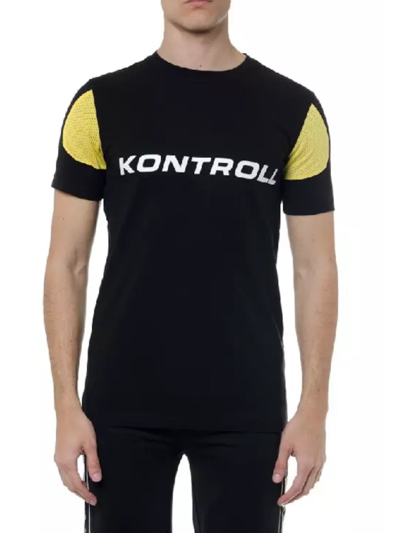 KONTROLL Mens Black Logo Graphic T-Shirt L