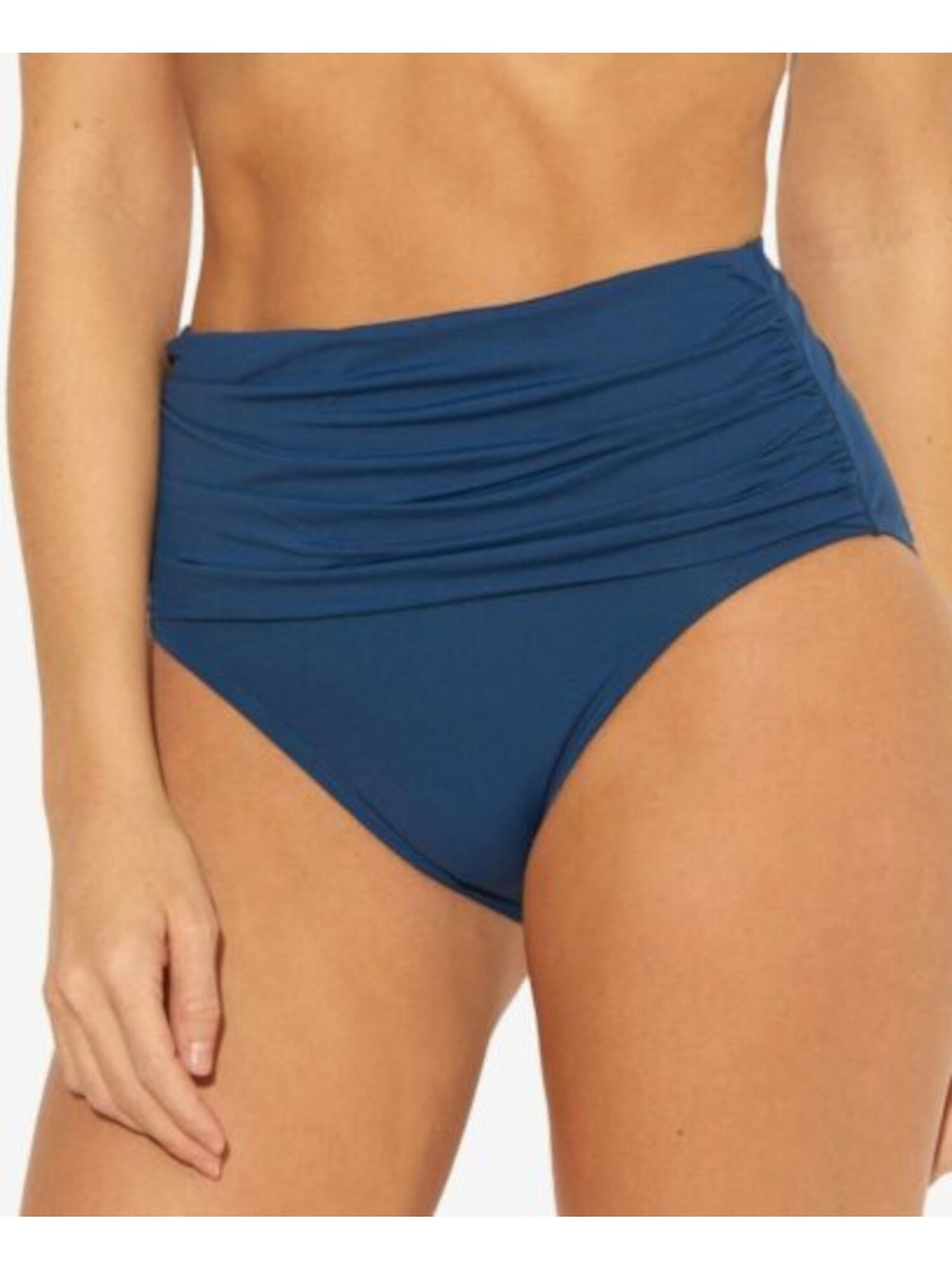 BLEU Women's Navy Stretch High Waisted Swimsuit Bottom 6