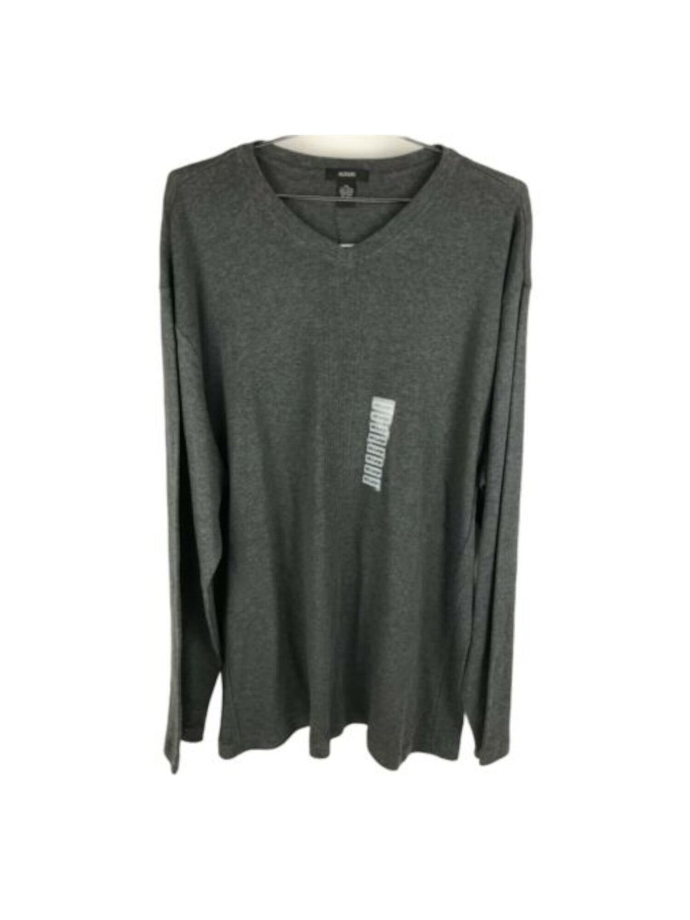 ALFANI Mens Gray V Neck Classic Fit Cotton Blend Pullover Sweater XXL