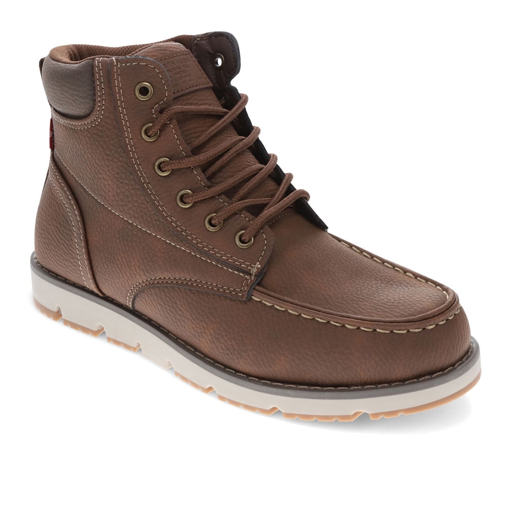 LEVI STRAUSS & CO Mens Brown Chukka Padded Collar Comfort Cushioned Dean Wx Ul Round Toe Wedge Lace-Up Hiking Boots 7.5