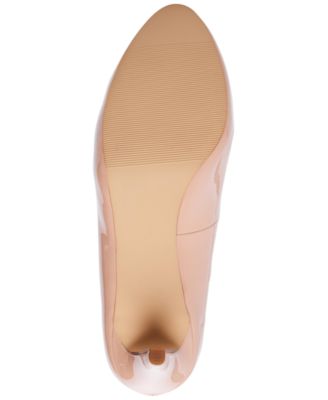 MADDEN GIRL Womens Beige Padded Jelsey Round Toe Stiletto Slip On Dress Pumps Shoes