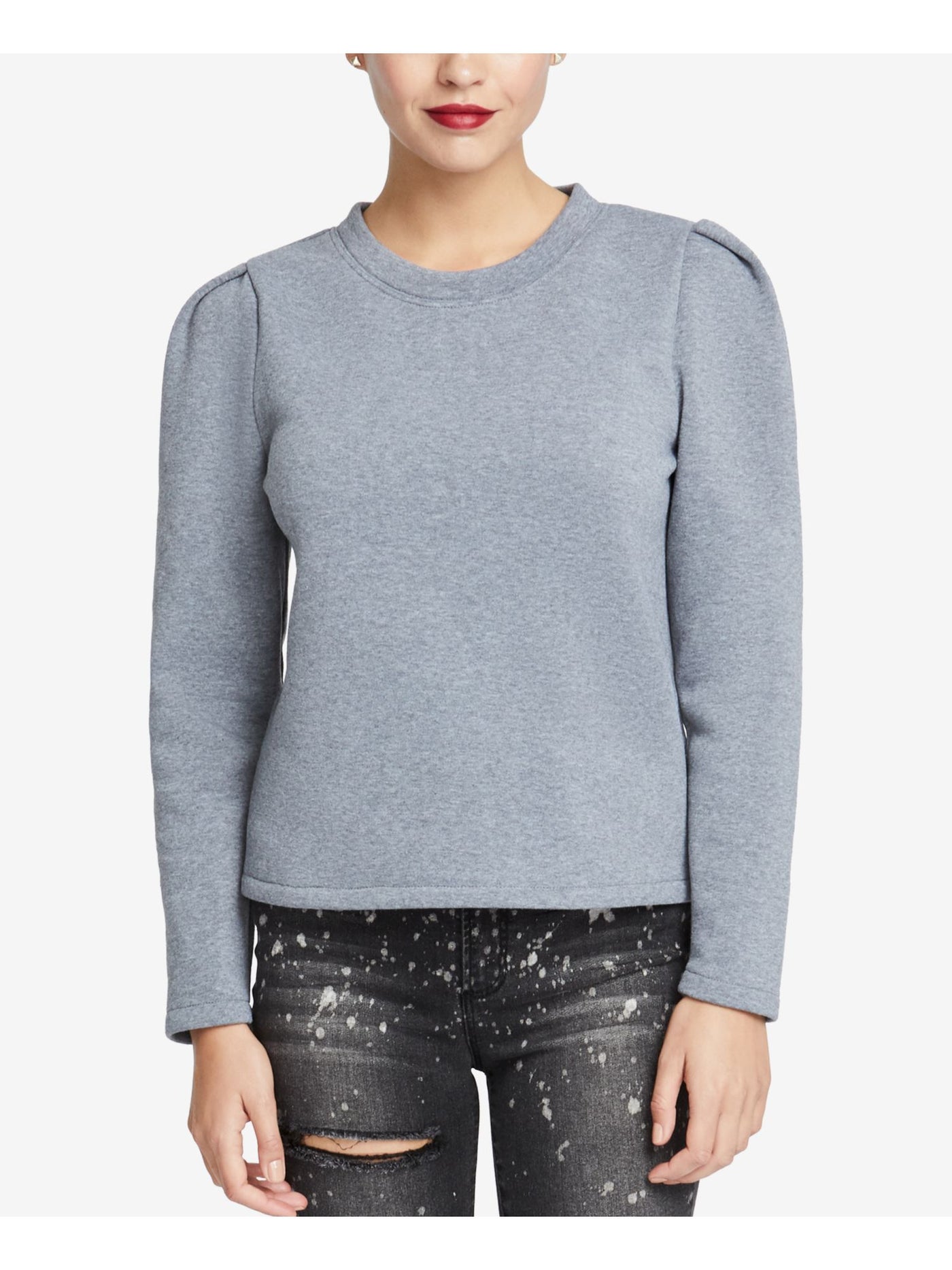 RACHEL ROY Womens Gray Long Sleeve Crew Neck Sweater S