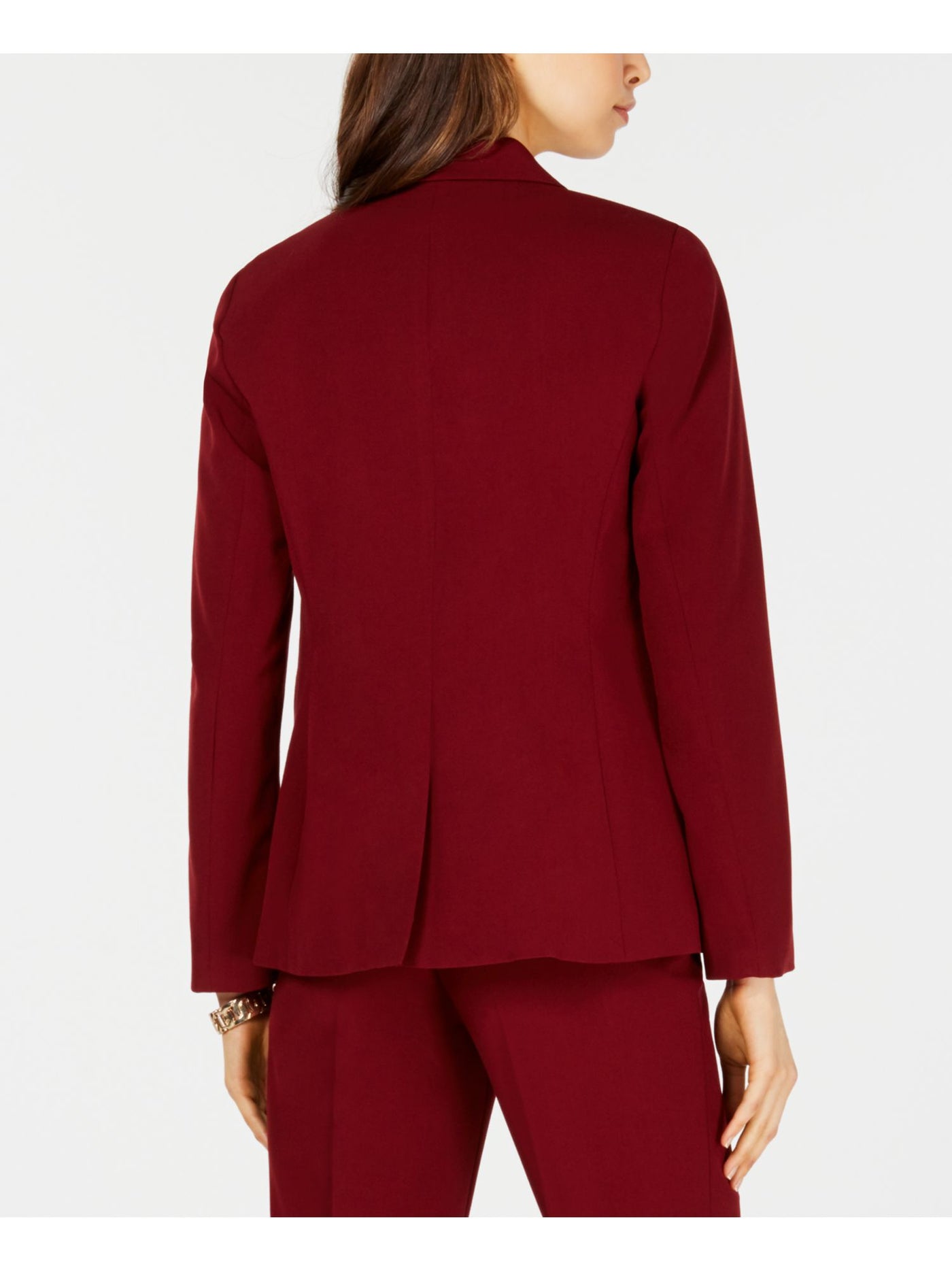 NINE WEST Womens Maroon Blazer Jacket 2