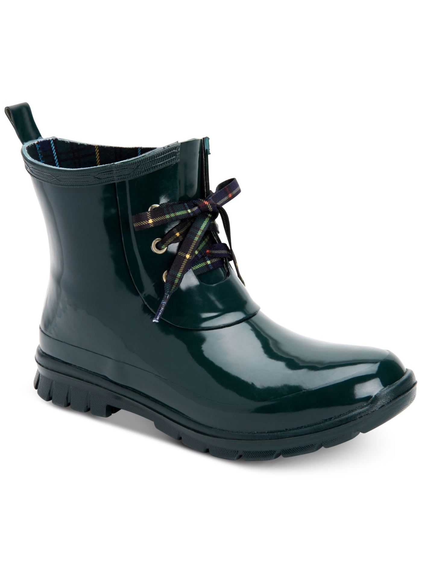 CHARTER CLUB Womens Green Splash Friendly Comfort Traynor Round Toe Lace-Up Rain Boots 11 M