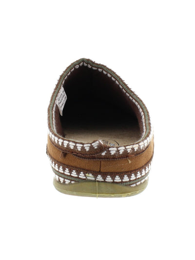 DEER STAGS Mens Brown Shock Absorption Comfort Wherever Round Toe Slip On Slippers Shoes 7 W