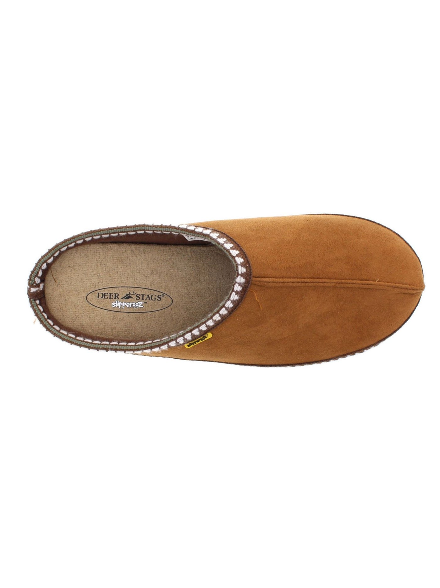 DEER STAGS Mens Brown Shock Absorption Comfort Wherever Round Toe Slip On Slippers Shoes 7 W