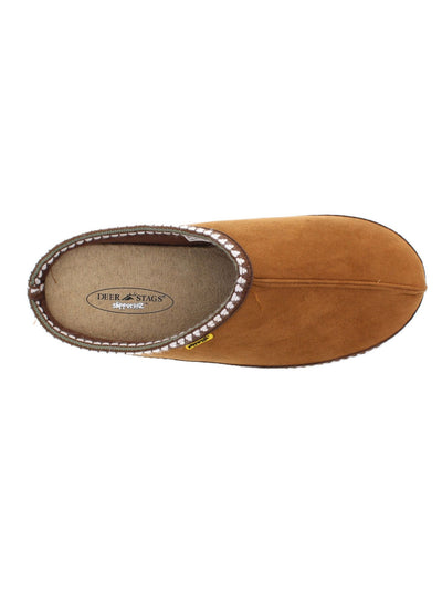 DEER STAGS Mens Brown Shock Absorption Comfort Wherever Round Toe Slip On Slippers Shoes 7 W
