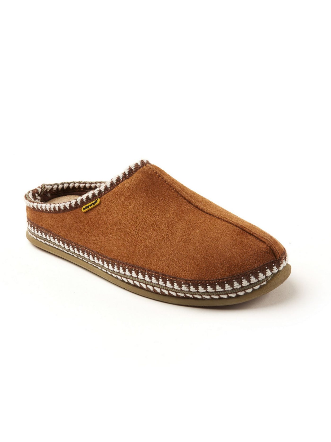DEER STAGS Mens Brown Shock Absorption Comfort Wherever Round Toe Slip On Slippers Shoes 7 W