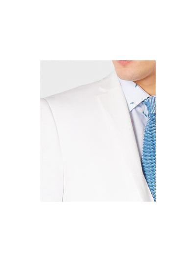 BAR III Mens White Single Breasted, Slim Fit Suit Separate Blazer Jacket 36R