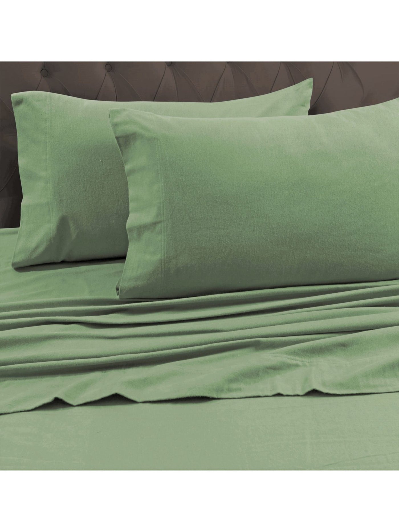 TRIBEA LIVING Green Solid 20 x 30 in Sheet Set