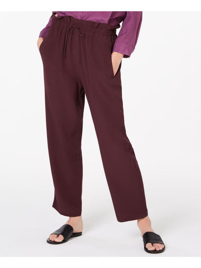 EILEEN FISHER Womens Purple Paper Bag Ankle Pants XXS