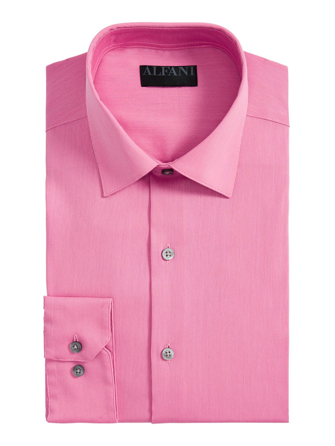 ALFANI Mens Pink Pinstripe Point Collar Classic Fit Dress Shirt L 16/16.5- 34/35