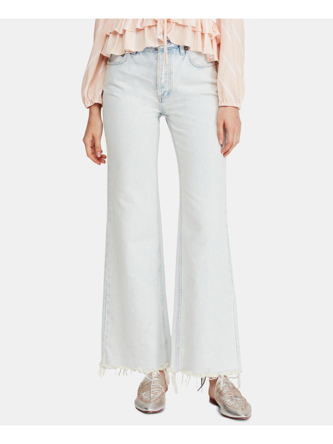 FREE PEOPLE Womens Light Blue Jeans 25 Waist