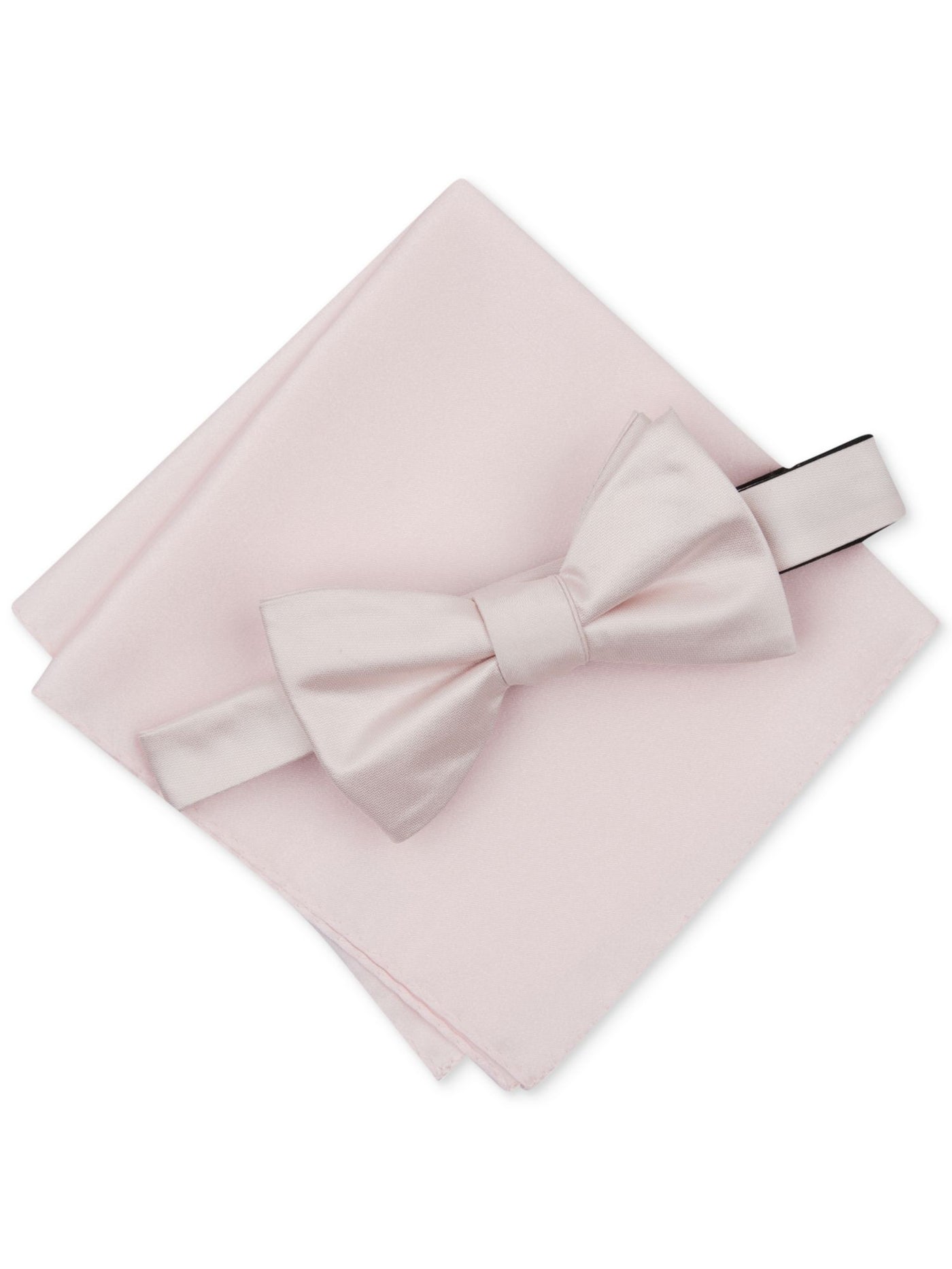 ALFANI Mens Pink Solid Textured Pre-Tied Bow Tie