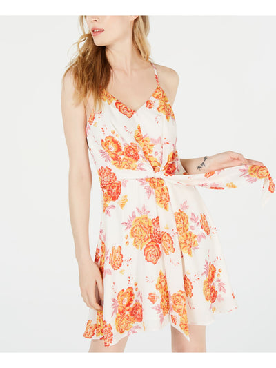 19 COOPER Womens Spaghetti Strap V Neck Mini Party Fit + Flare Dress