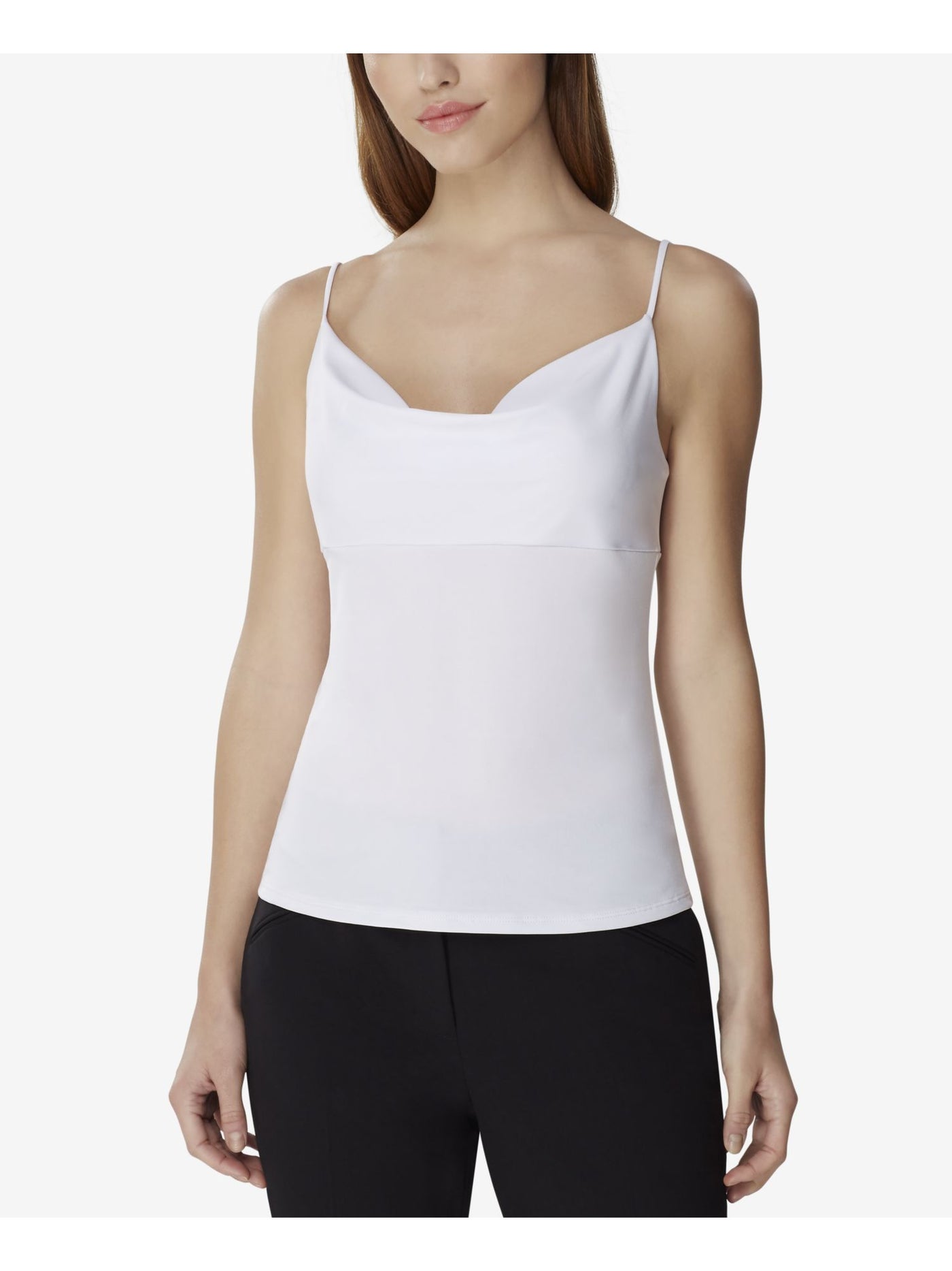 TAHARI Womens White Spaghetti Strap Tank Top XL