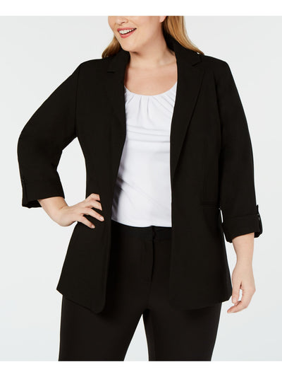 CALVIN KLEIN Womens Black Wear To Work Blazer Jacket Plus 22W