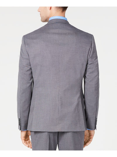 VINCE CAMUTO Mens Gray Single Breasted, Stretch, Slim Fit Wrinkle Resistant Suit Separate Blazer Jacket 40R