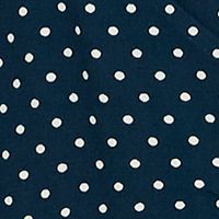 SANCTUARY Womens Navy Polka Dot Short Sleeve V Neck Midi Wrap Dress