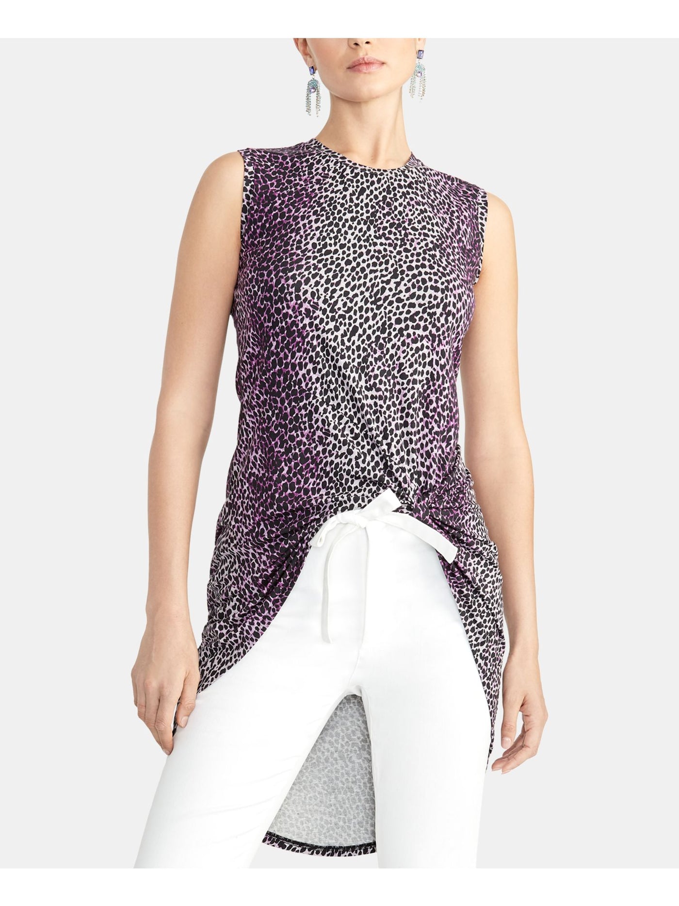 RACHEL ROY Womens Sleeveless Jewel Neck Top