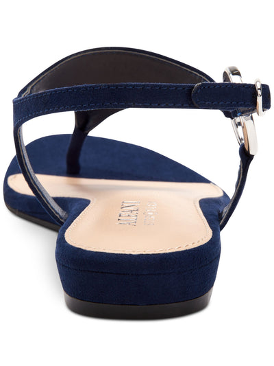 ALFANI Womens Navy Slingback Adjustable Hayyden Round Toe Buckle Thong Sandals 7 M