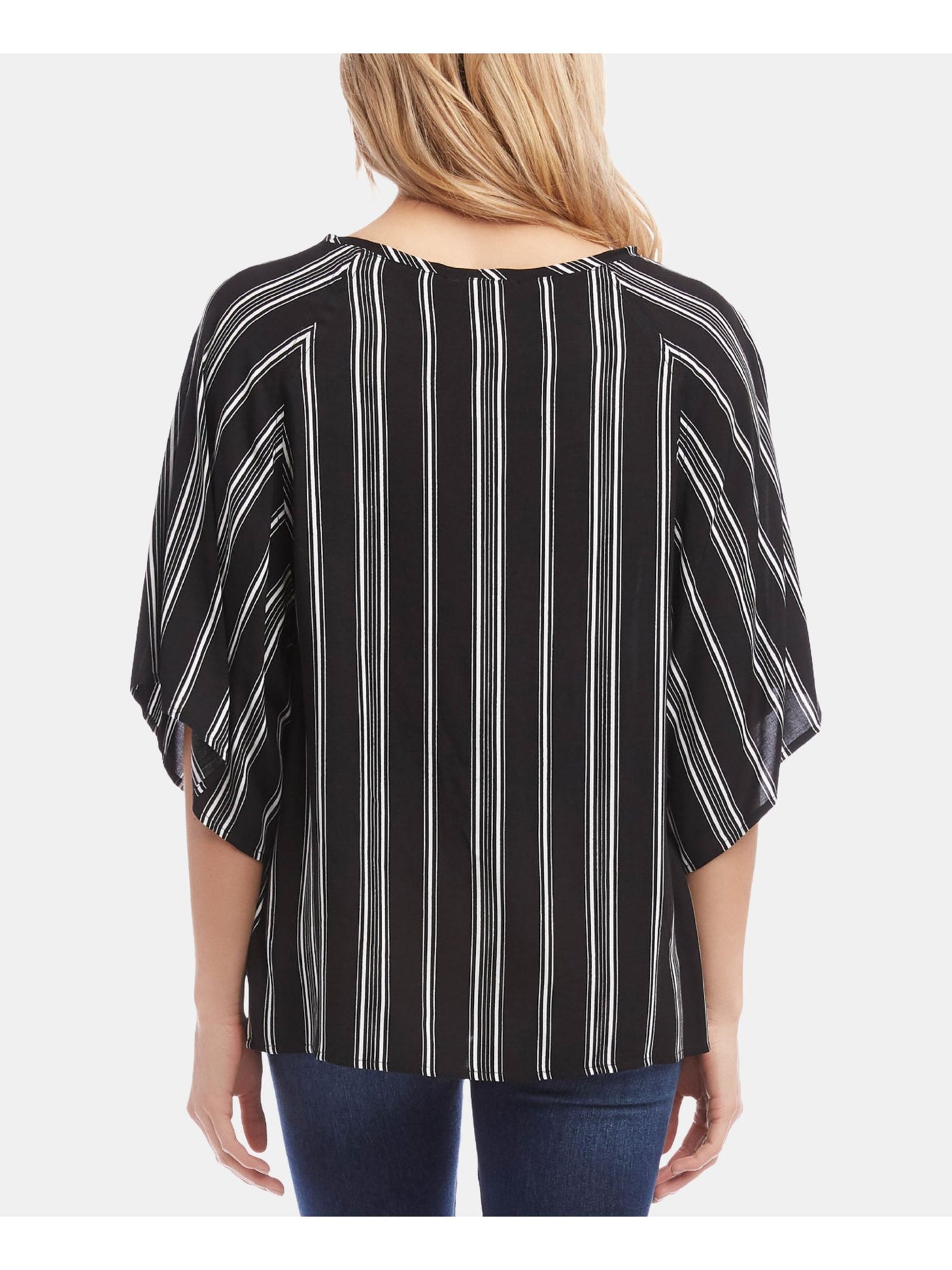 KAREN KANE Womens Kimono Sleeve Jewel Neck Top