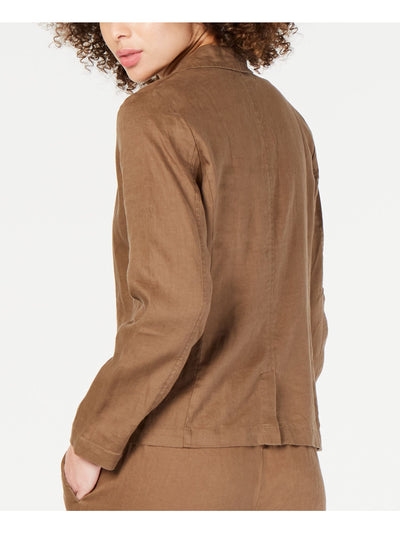 EILEEN FISHER Womens Brown Blazer Jacket XXS