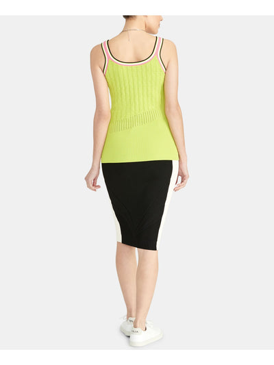 RACHEL ROY Womens Textured Sleeveless Scoop Neck Tank Top