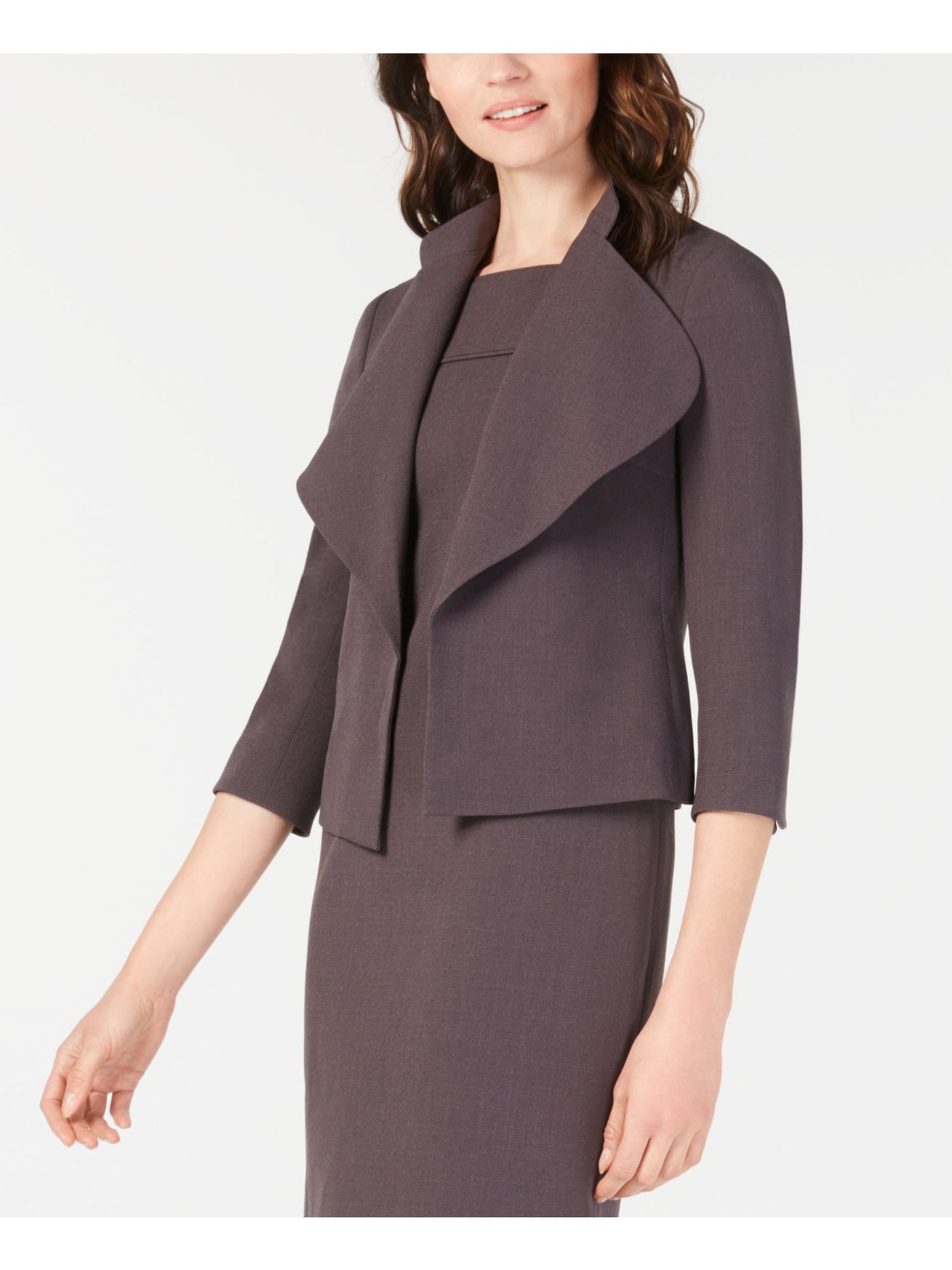 ANNE KLEIN Womens Wear To Work Flyaway Jacket