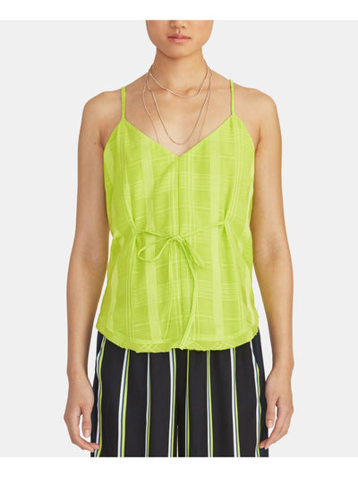 RACHEL ROY Womens Green Spaghetti Strap V Neck Tank Top S