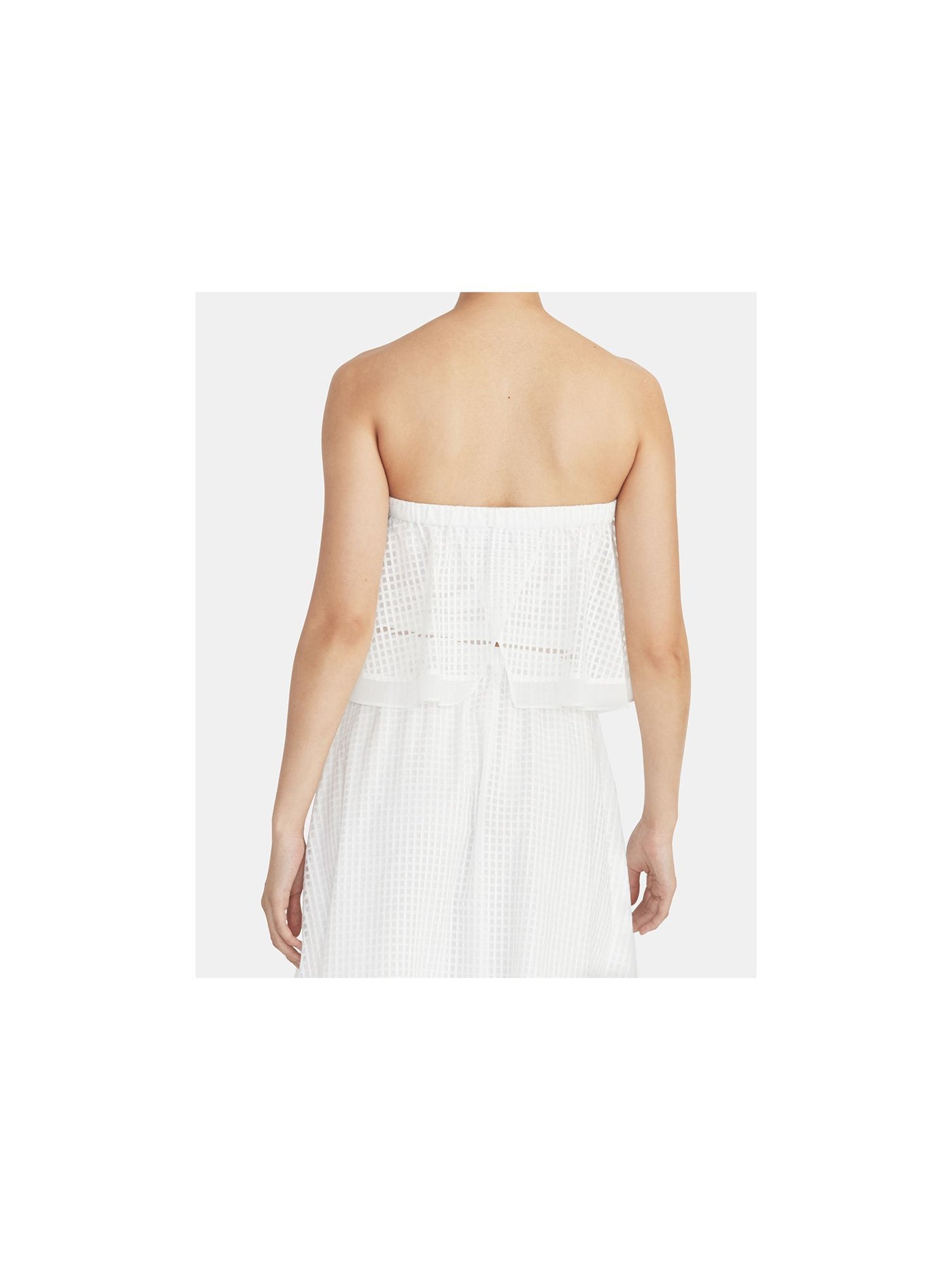 RACHEL ROY Womens White Sleeveless Strapless Crop Top XL