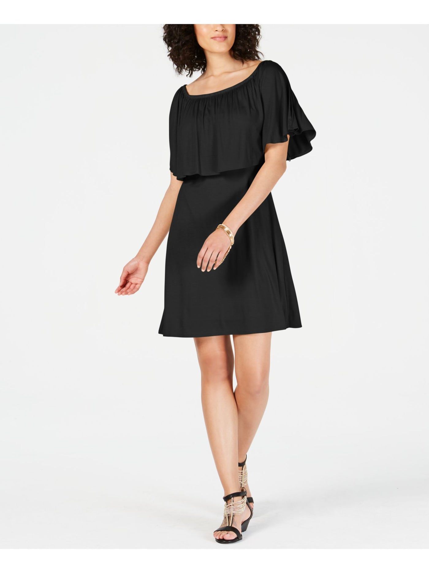 THALIA SODI Womens Black Off Shoulder Mini Dress M