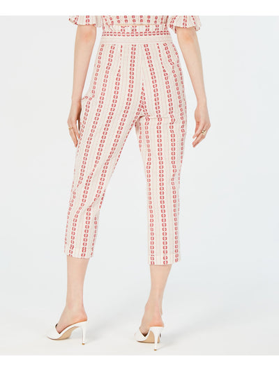 LE RUMI Womens Belted High-waist Cropped Pants