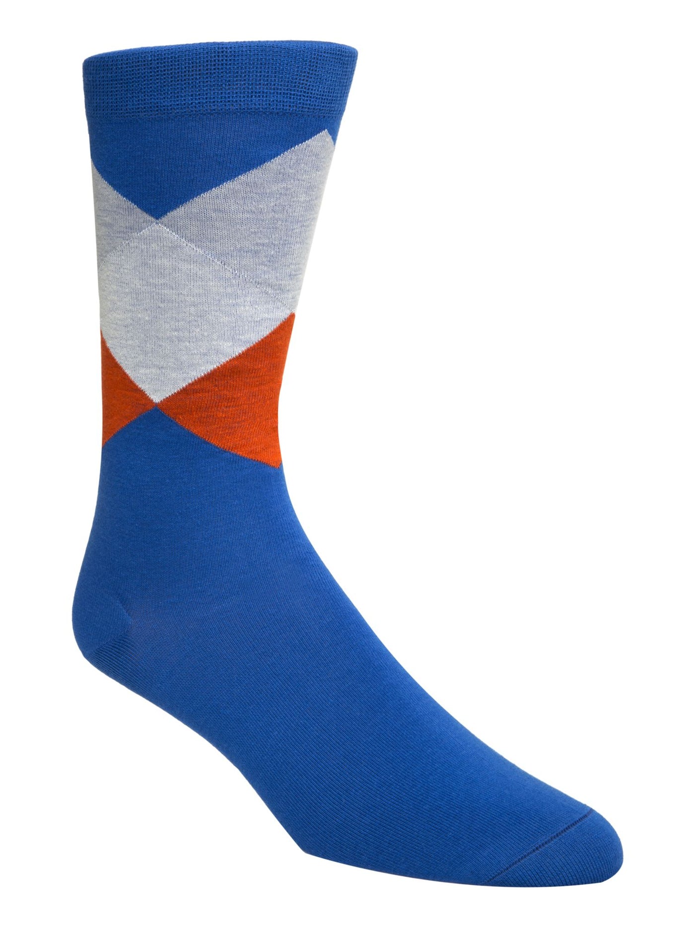 COLE HAAN Mens Blue Diamond Dress Crew Socks 7-12