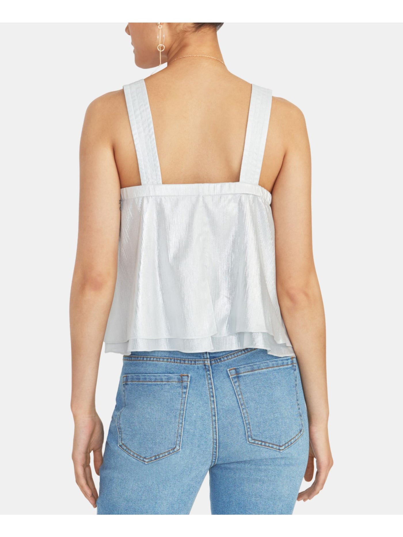 RACHEL ROY Womens Sleeveless Square Neck Top