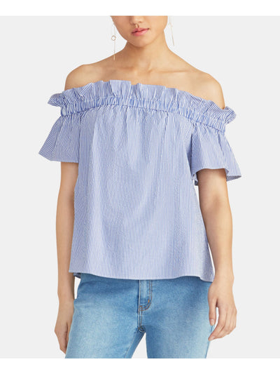 RACHEL ROY Womens Short Sleeve Off Shoulder Peasant Top