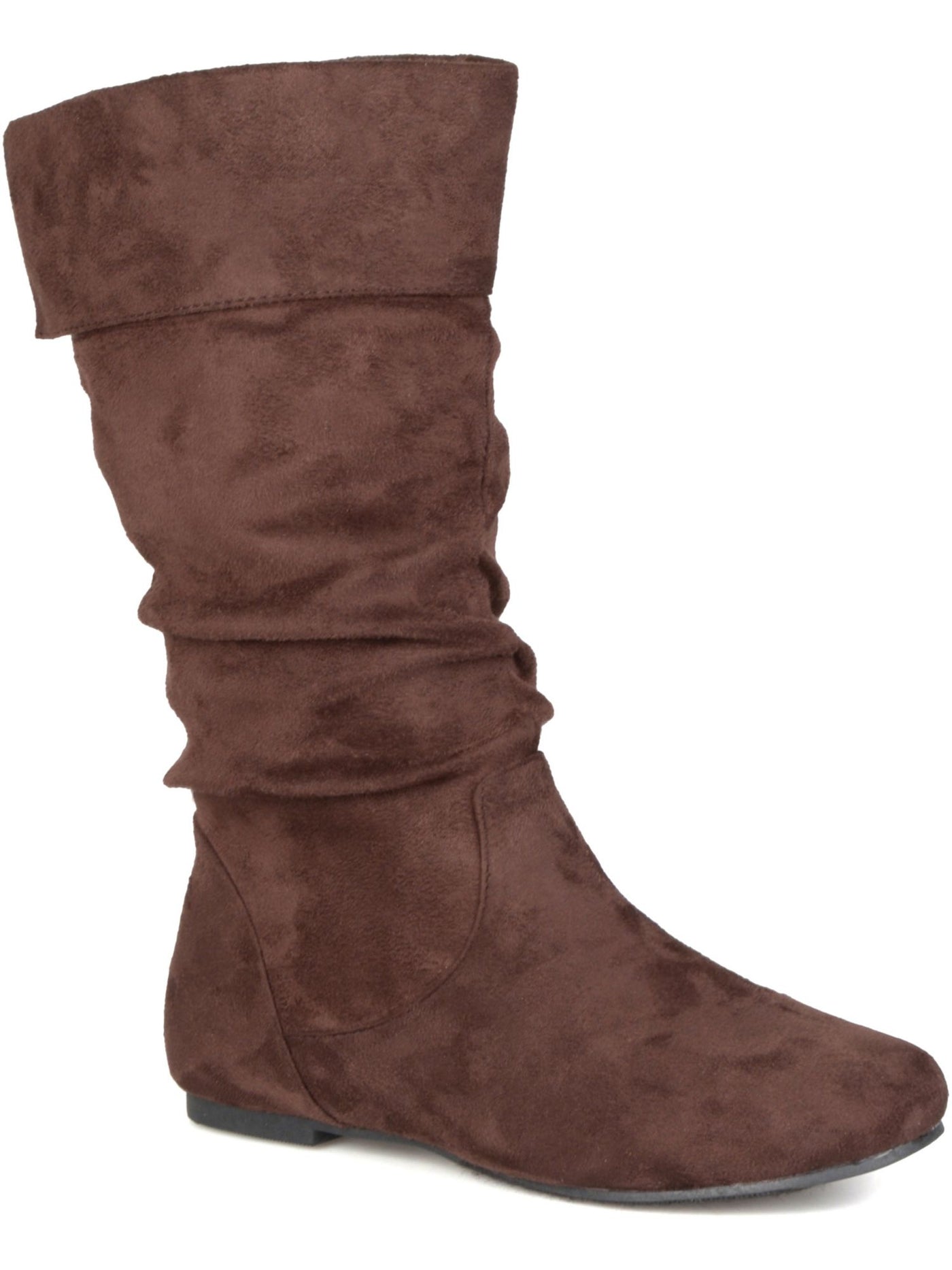 JOURNEE COLLECTION Womens Brown Comfort Chely Round Toe Slip On Slouch Boot 6.5 M