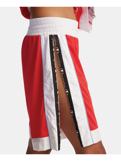 CHAMPION Womens Logo Mesh Side-zip Basketball Shorts