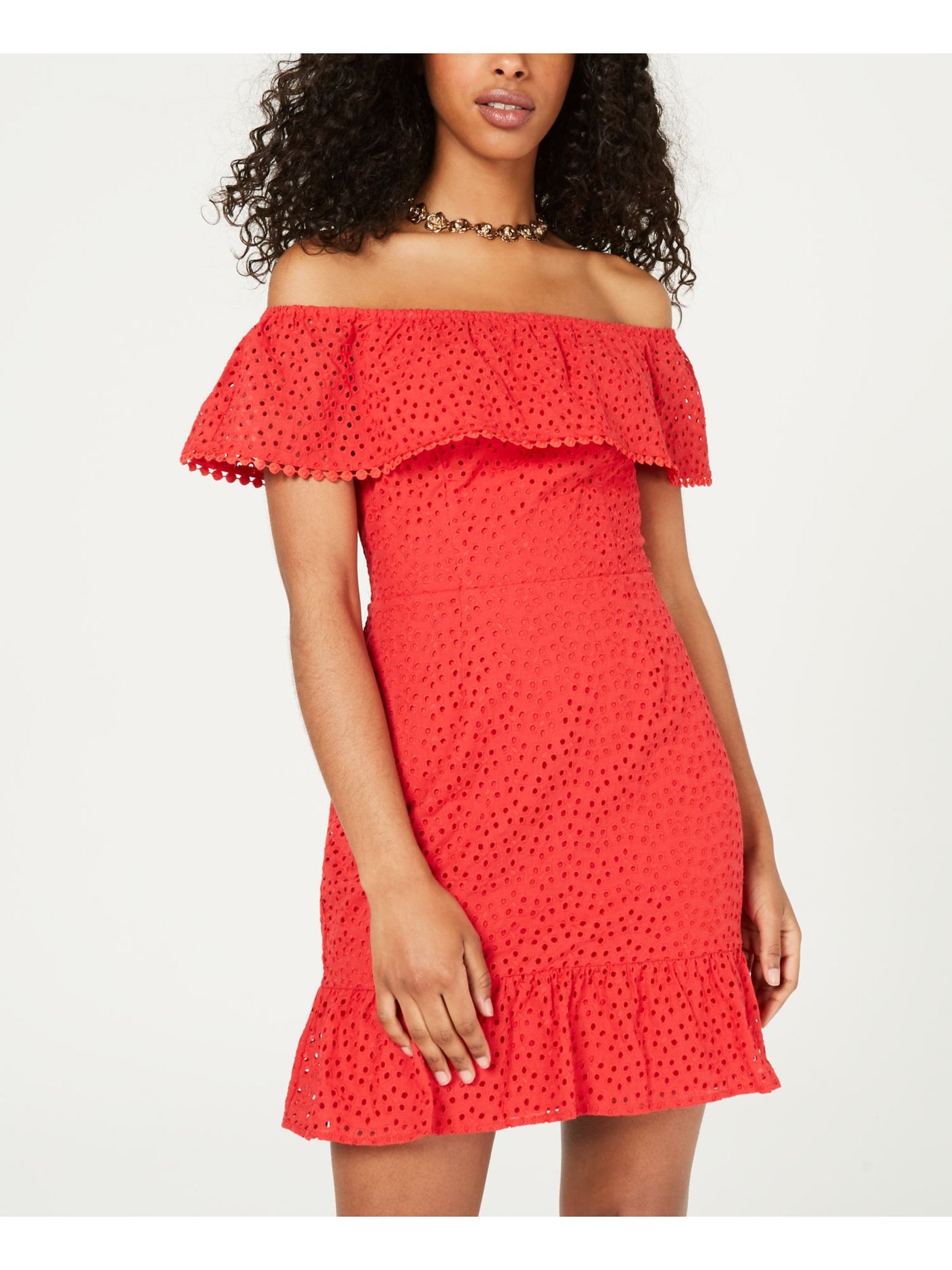CITY STUDIO Womens Red Above The Knee Sheath Dress 5