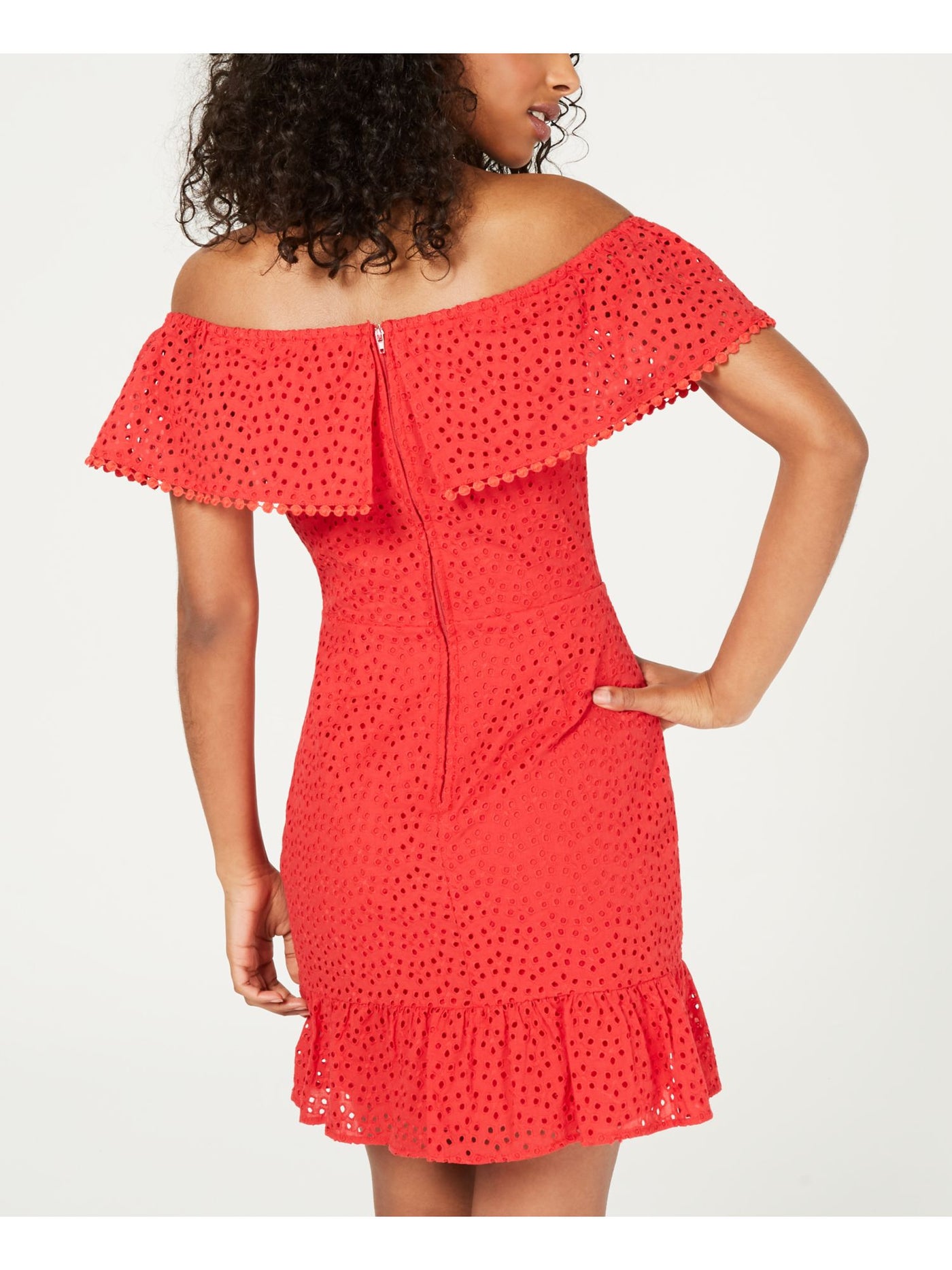 CITY STUDIO Womens Red Above The Knee Sheath Dress 5