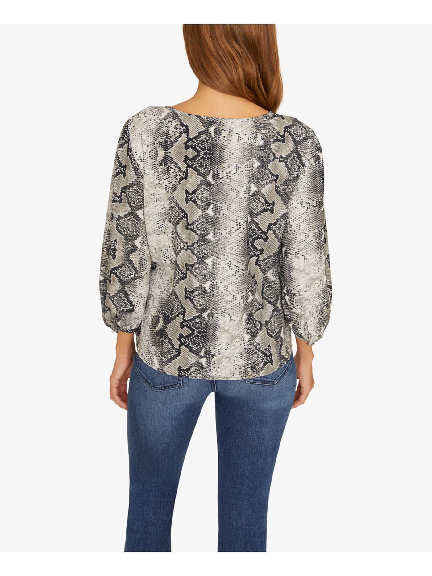SANCTUARY Womens Button V-neck Raglan Blouse