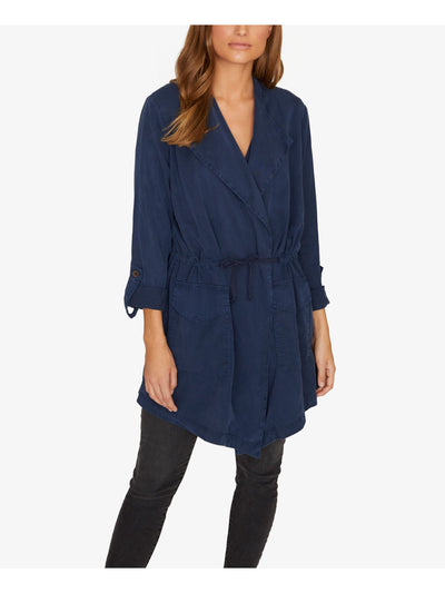 SANCTUARY Womens Navy Long Sleeve V Neck Sweater Size: XS