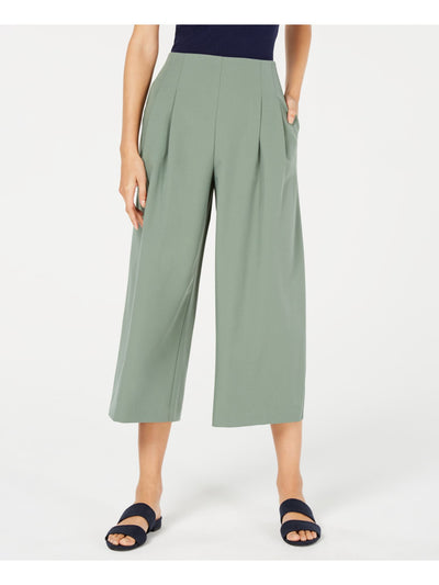 MAISON JULES Womens Green Pleated Wide Leg Pants 10