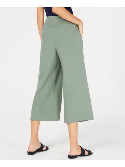 MAISON JULES Womens Green Pleated Wide Leg Pants 10