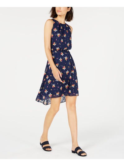 MAISON JULES Womens Sleeveless Halter Short Hi-Lo Dress